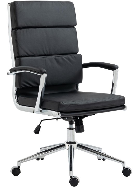Silla de oficina Cleveland ecopiel, negro