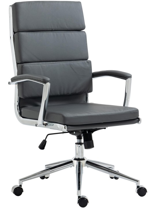 Silla de oficina Cleveland ecopiel, gris