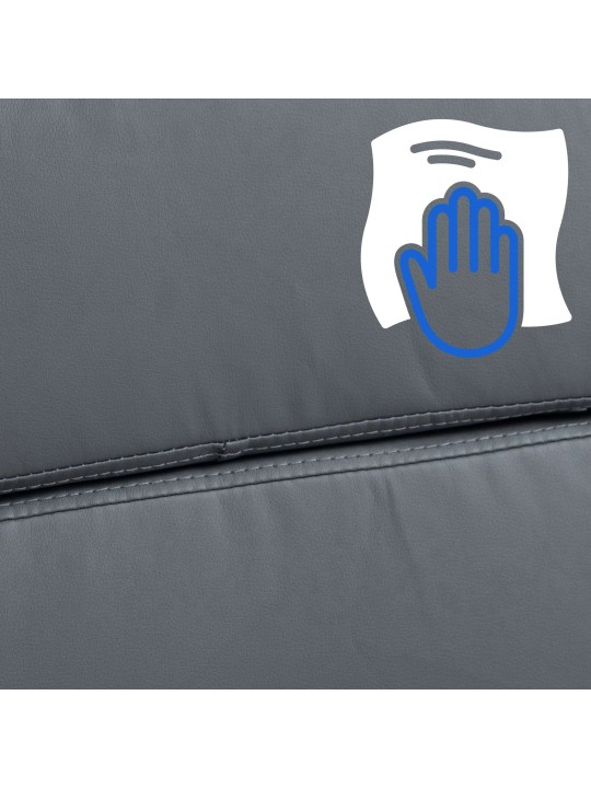 Silla de oficina Cleveland ecopiel, gris