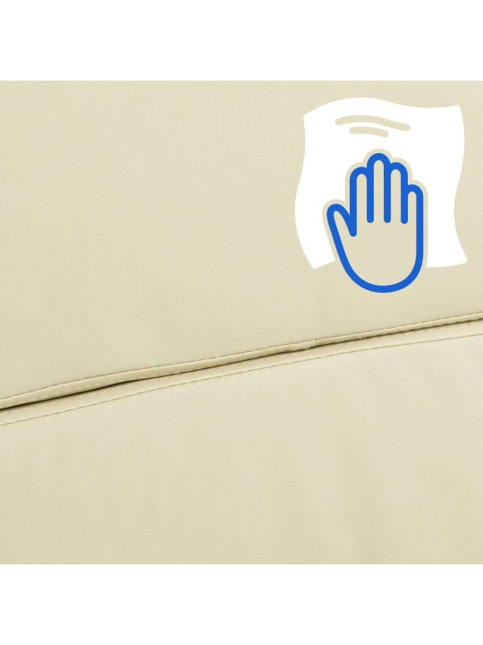 Silla de oficina Cleveland ecopiel, crema