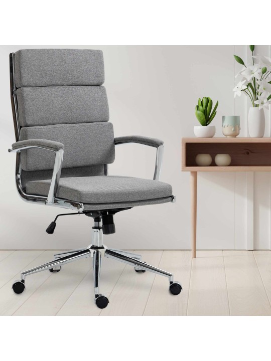 Silla de oficina Cleveland tela, gris