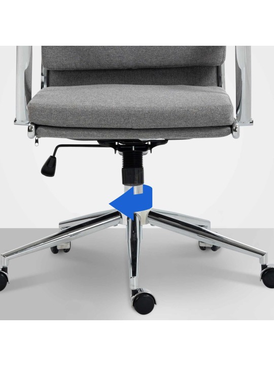 Silla de oficina Cleveland tela, gris