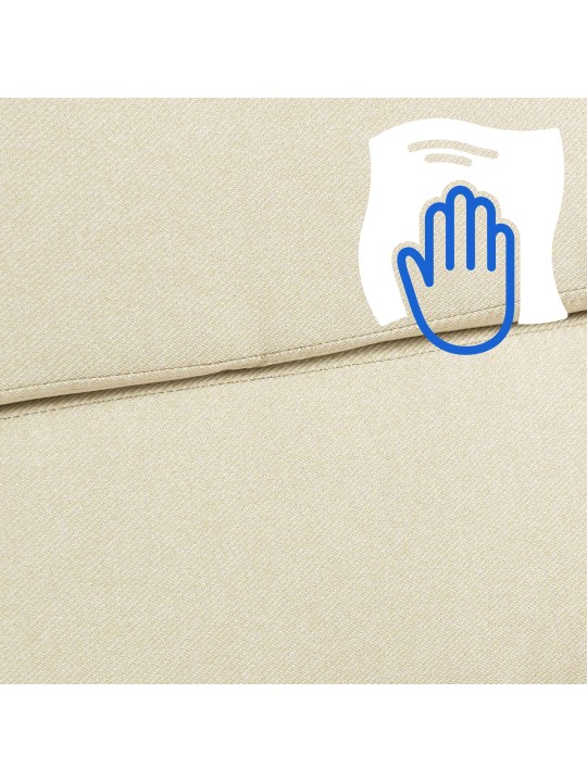 Silla de oficina Cleveland tela, crema