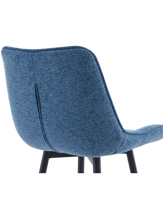 Juego de 2 taburetes de bar tela Dartford, azul