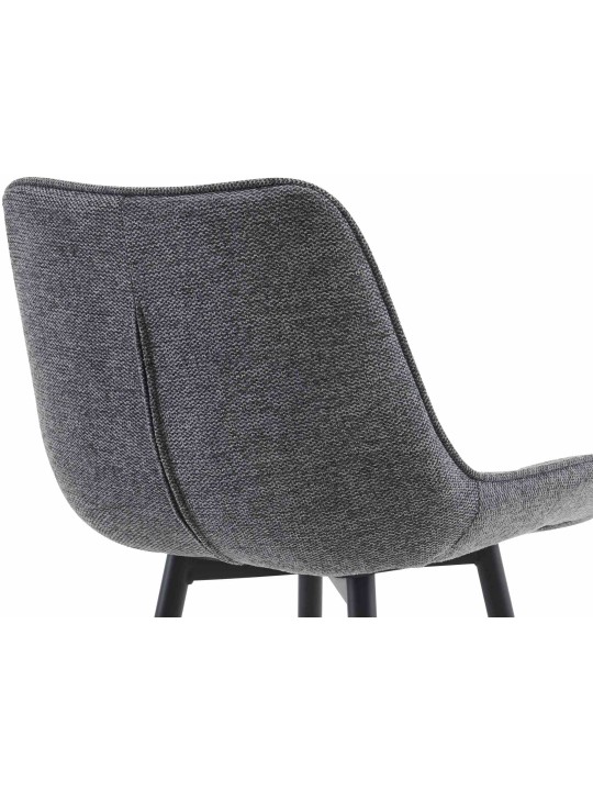 Juego de 2 taburetes de bar tela Dartford, gris oscuro