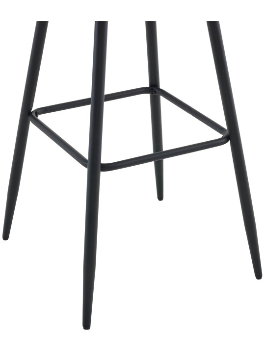 Juego de 2 taburetes de bar tela Dartford, gris oscuro