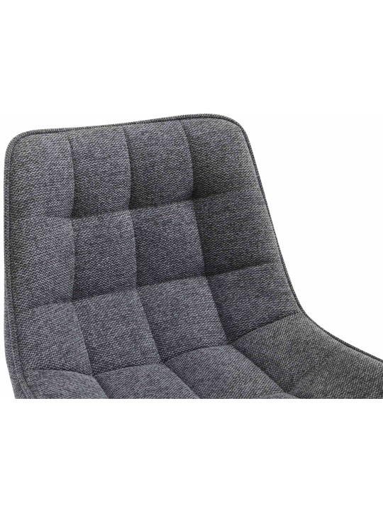 Juego de 2 taburetes de bar tela Dartford, gris oscuro