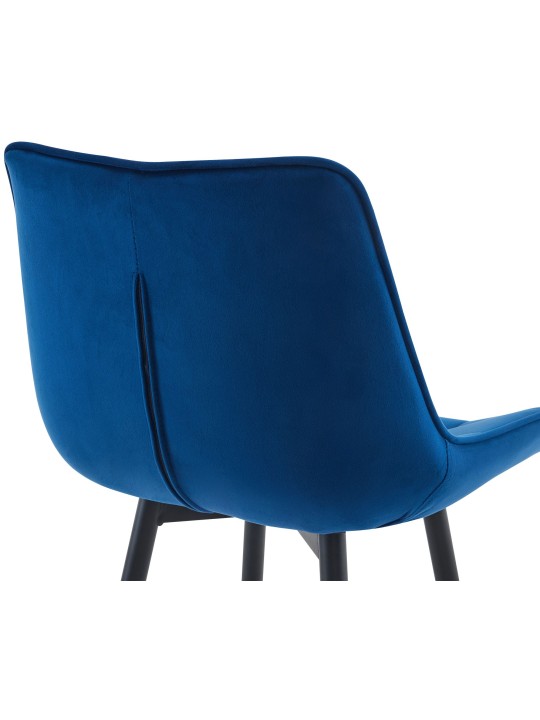 Juego de 2 taburetes de bar Dartford de terciopelo, azul