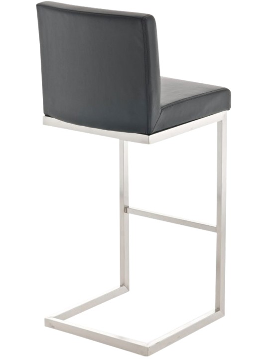 Juego de 2 taburetes de bar Paros de piel sintética, negro