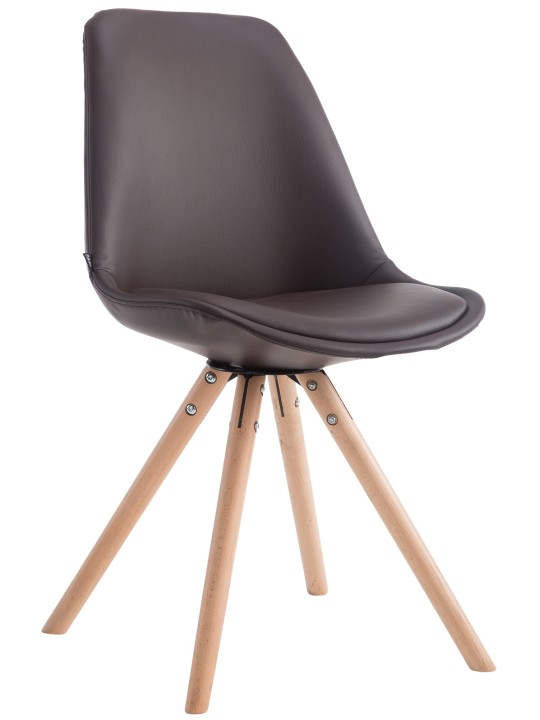 Silla de visita Laval Natura redonda, marrón Silla de visita Laval Natura redonda, marrón