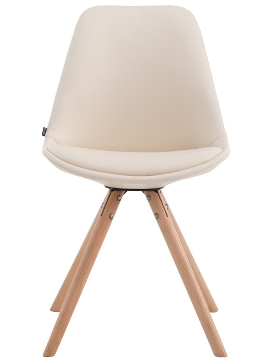 Silla de visita Laval Natura redonda, crema Silla de visita Laval Natura redonda, crema