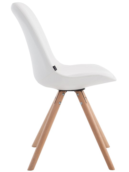 Silla de visita Laval Natura redonda, blanco Silla de visita Laval Natura redonda, blanco