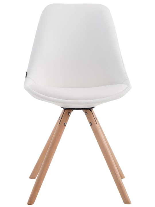 Silla de visita Laval Natura redonda, blanco Silla de visita Laval Natura redonda, blanco