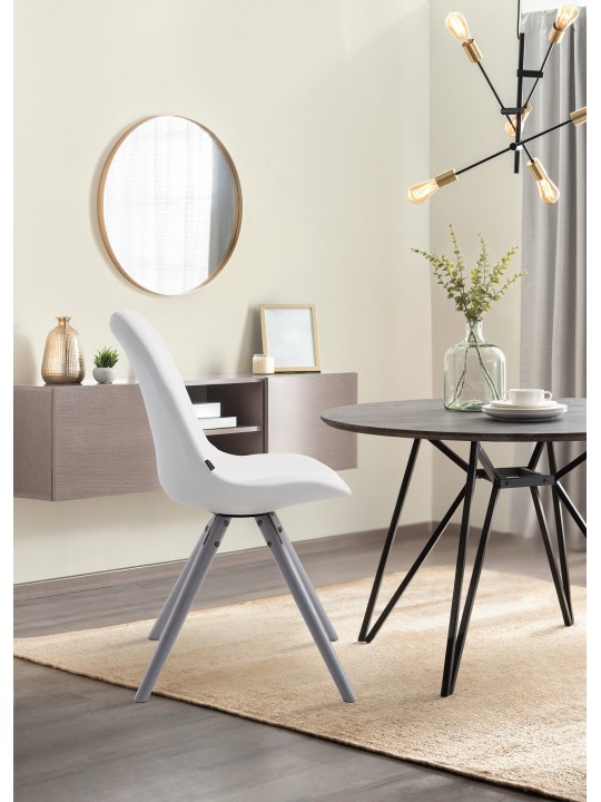 Silla de visita Laval redonda gris, blanco Silla de visita Laval redonda gris, blanco