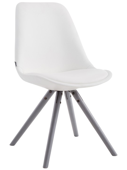 Silla de visita Laval redonda gris, blanco Silla de visita Laval redonda gris, blanco