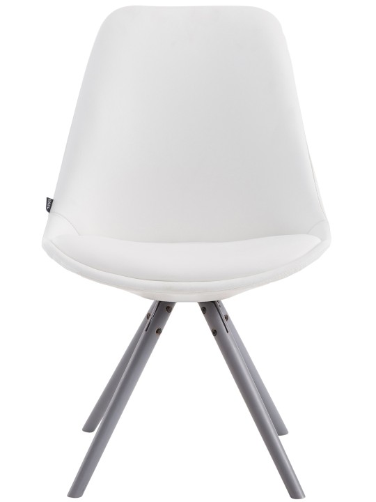 Silla de visita Laval redonda gris, blanco Silla de visita Laval redonda gris, blanco
