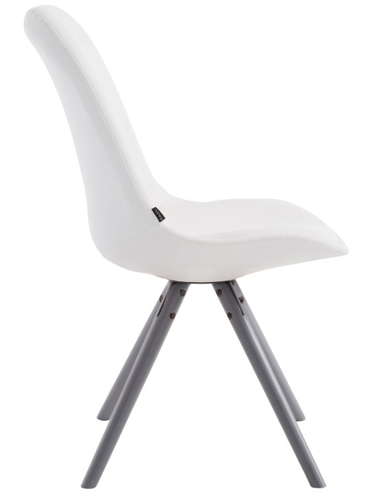 Silla de visita Laval redonda gris, blanco Silla de visita Laval redonda gris, blanco