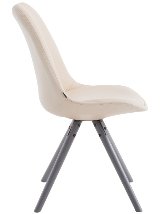 Silla de visita Laval redonda gris, crema Silla de visita Laval redonda gris, crema