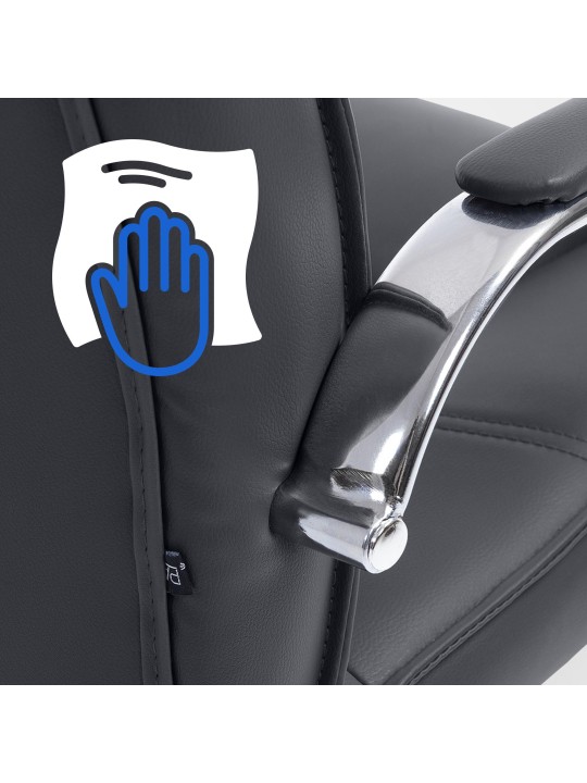 Silla de visita Atila, negro