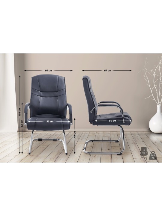 Silla de visita Atila, gris