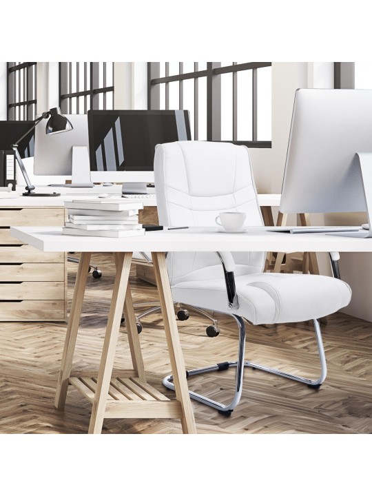 Silla de visita Atila, blanco