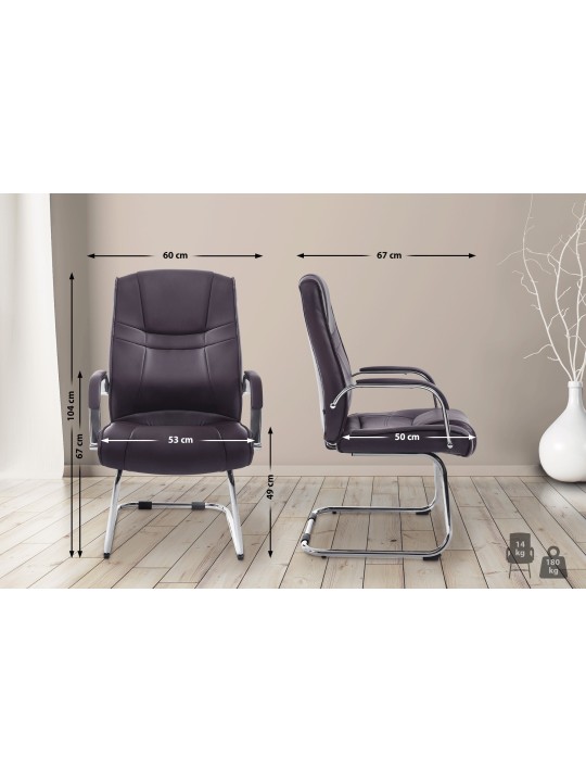 Conjunto de 2 sillas Atila, marrón Conjunto de 2 sillas Atila, marrón