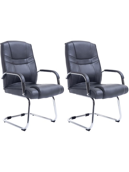 Conjunto de 2 sillas Atila, gris Conjunto de 2 sillas Atila, gris