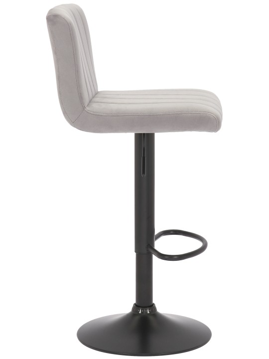 Taburete de bar Jamie terciopelo, gris