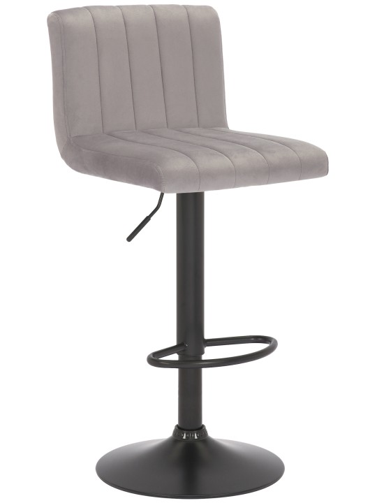 Taburete de bar Jamie terciopelo, gris