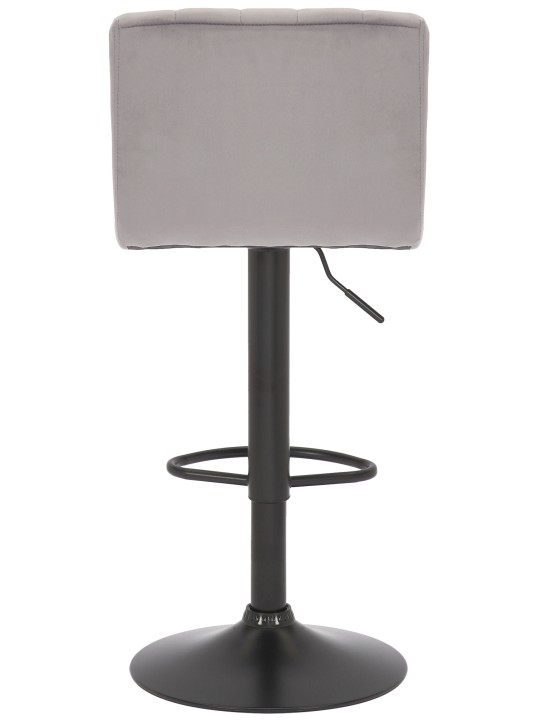 Juego de 2 taburetes de bar Jamie terciopelo, gris