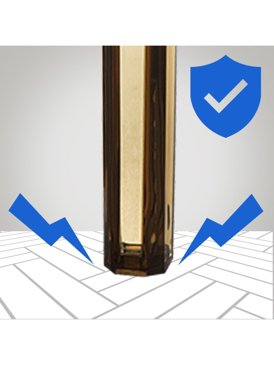 Taburete de bar Fox, transparente, ámbar