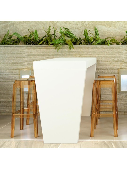 Taburete de bar Fox, transparente, ámbar