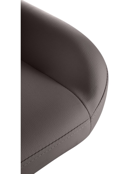 Taburete de bar Braga Piel sintética dorada, marrón