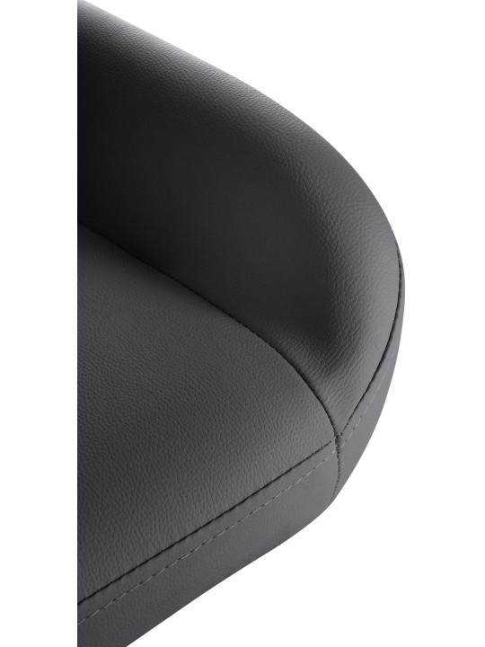 Taburete de bar Braga Piel sintética dorada, negro