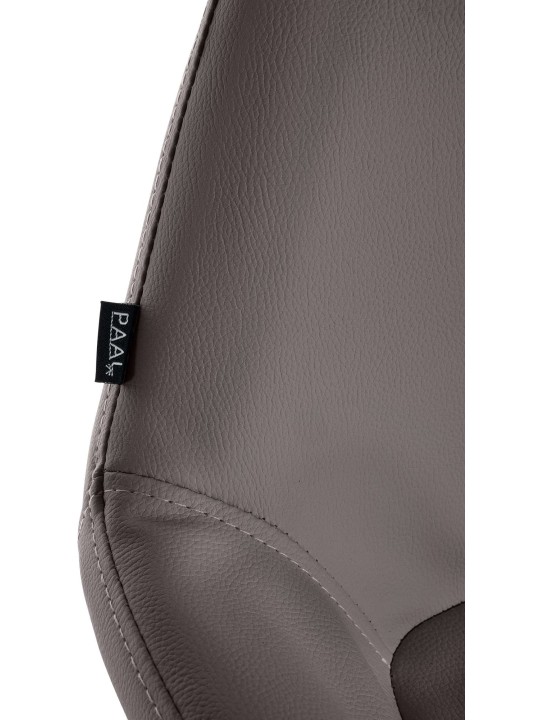 Juego de 2 taburetes de bar Braga de piel sintética dorado, marrón