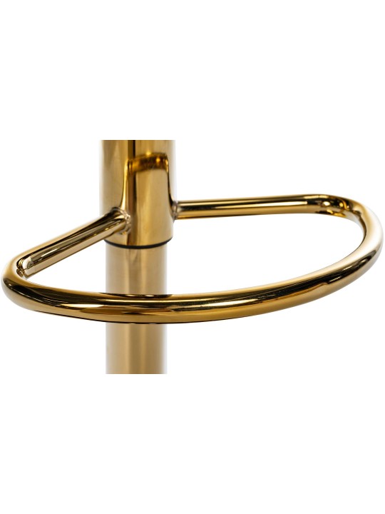 Juego de 2 taburetes de bar Braga de piel sintética dorado, crema