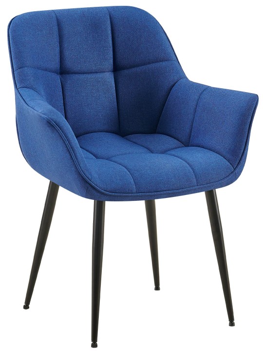 Silla de comedor tela Roseville, azul