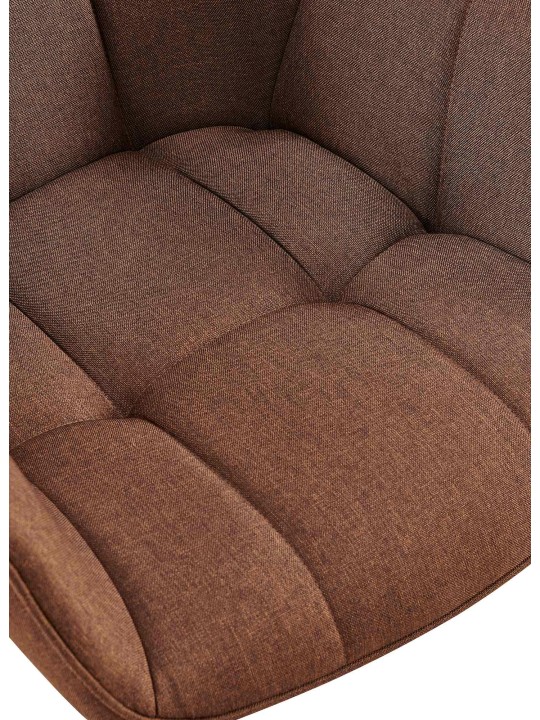 Silla de comedor tela Roseville, marrón