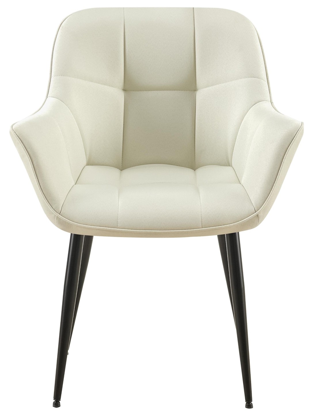 Silla de comedor tela Roseville, crema