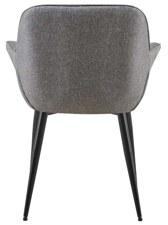 Silla de comedor tela Roseville, gris oscuro