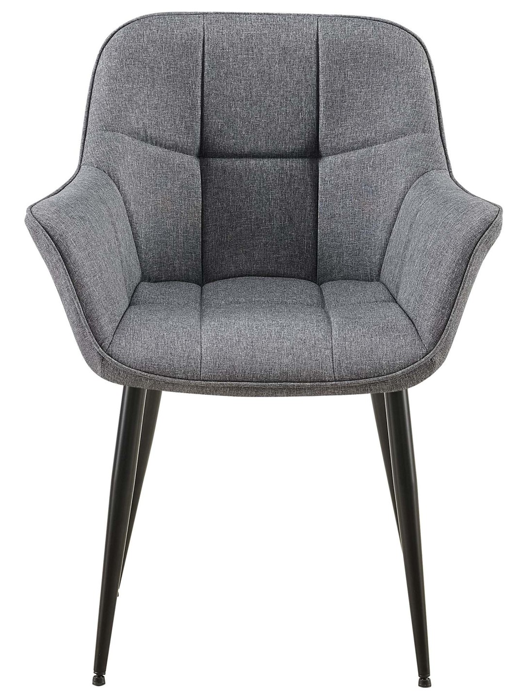 Silla de comedor tela Roseville, gris oscuro