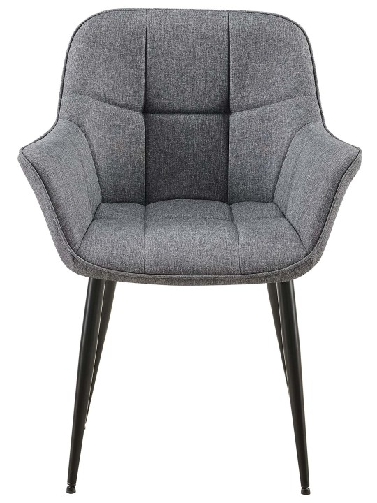Silla de comedor tela Roseville, gris oscuro