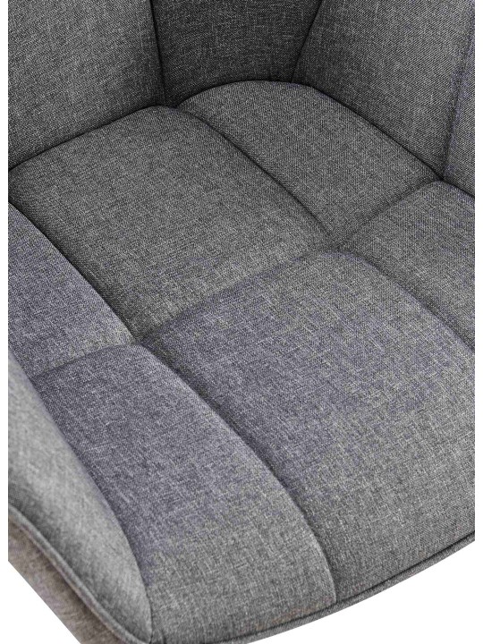 Silla de comedor tela Roseville, gris oscuro