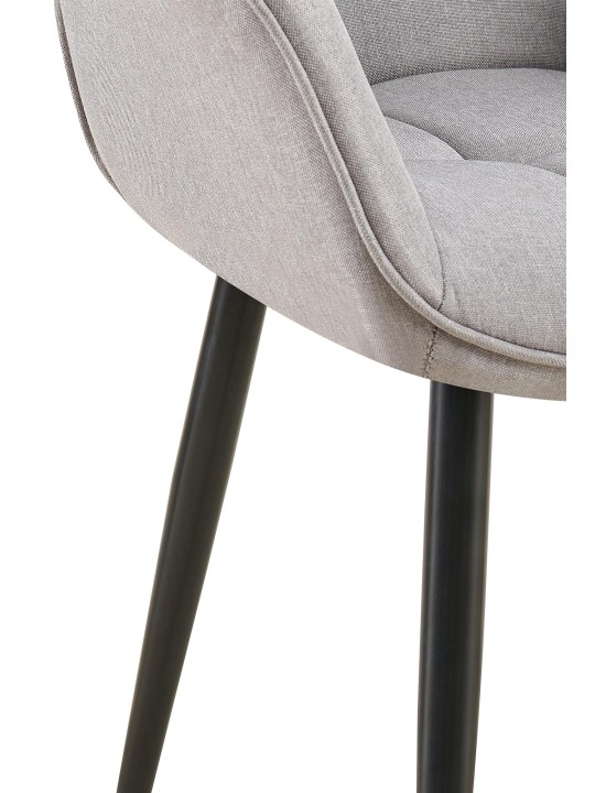 Silla de comedor tela Roseville, gris