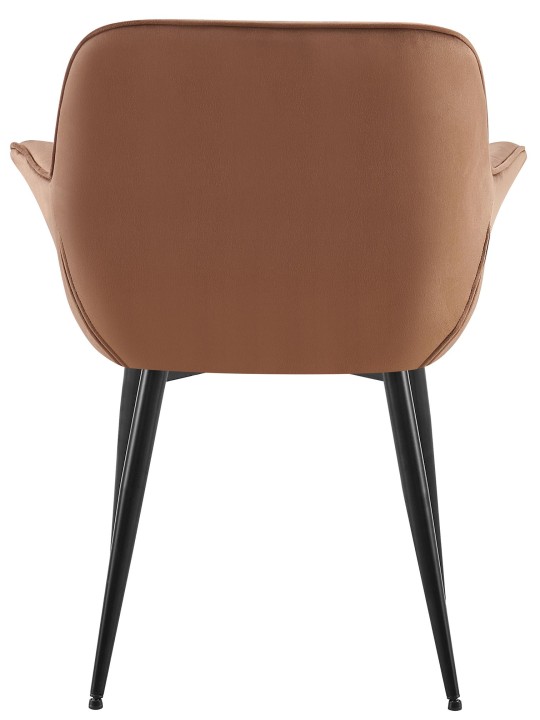 Silla de comedor de terciopelo Roseville, marrón Silla de comedor de terciopelo Roseville, marrón