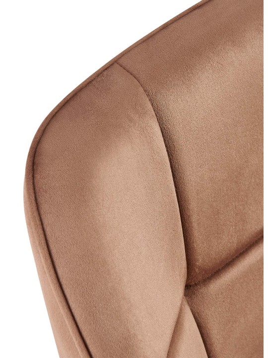 Silla de comedor de terciopelo Roseville, marrón Silla de comedor de terciopelo Roseville, marrón