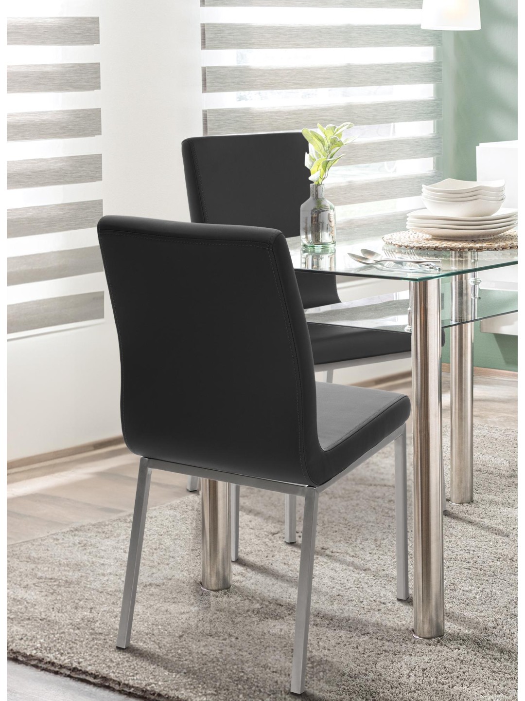 Silla de comedor Colmar, negro
