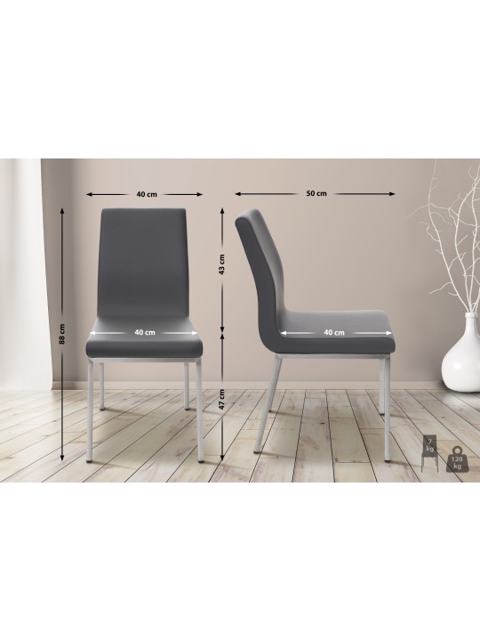 Silla de comedor Colmar, gris