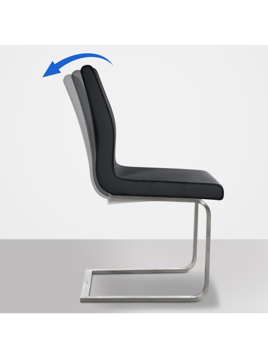 Silla de comedor Belfort, negro