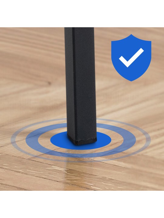 Taburete de bar Damaso B tela con estructura de 4 pies, gris